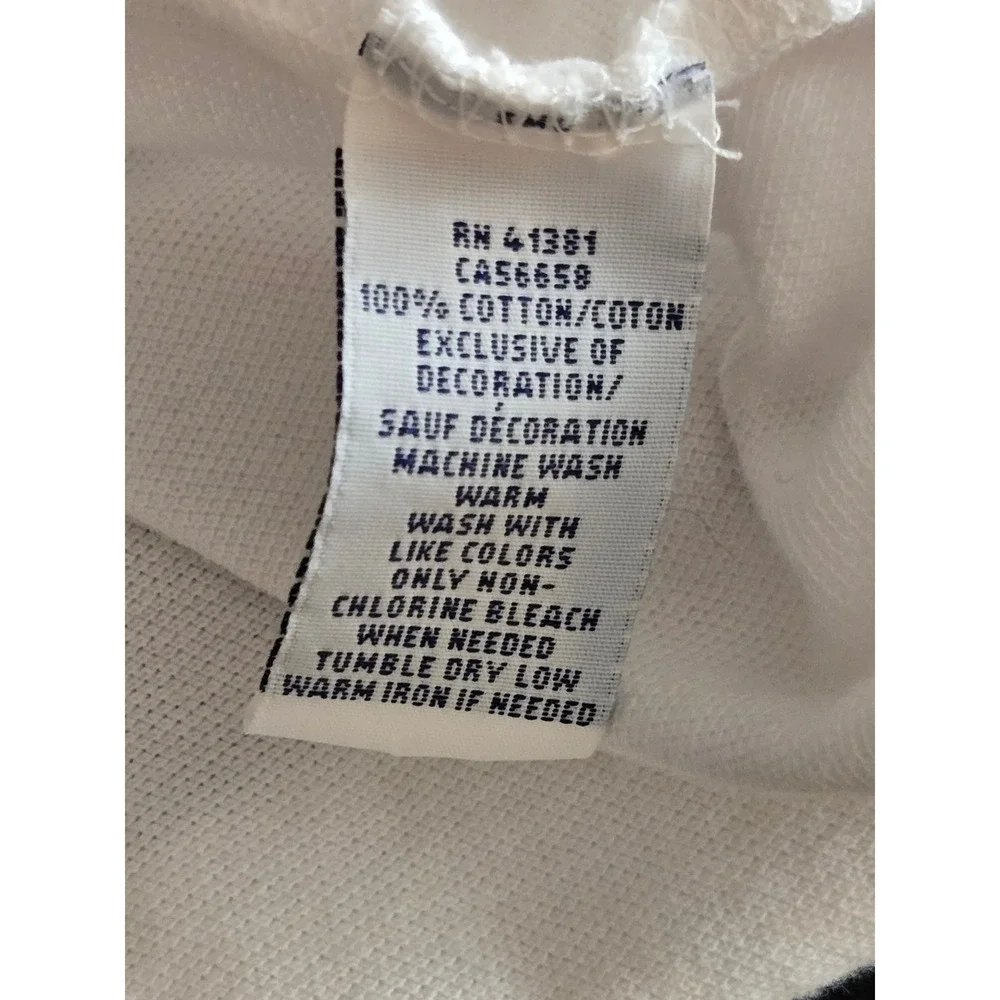 Polo Ralph Lauren‎ Mens XL Custom Fit White Big Pony Polo Shirt Navy Red Trim